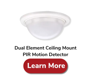 Dual element PIR Motion Detector